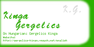 kinga gergelics business card